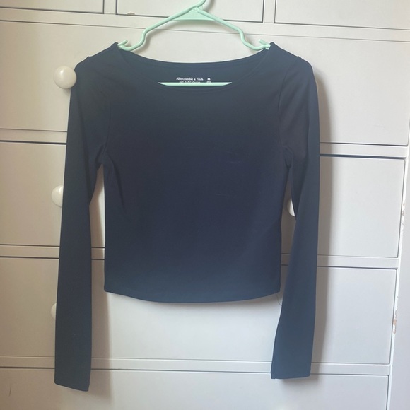 Abercrombie & Fitch Tops - Abercrombie and Fitch Black Boatneck Longsleeve